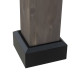 Cenador de jardín Risy 390x450cm en madera maciza gris y techo de acero negro - Sunjoy