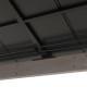 Cenador de jardín Risy 390x450cm en madera maciza gris y techo de acero negro - Sunjoy