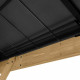 Cenador de jardín Pirin 336x336cm en madera maciza, acero marrón y policarbonato - Sunjoy