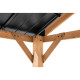 Cenador de jardín Rebra 404x465cm de madera maciza y acero antracita - Sunjoy