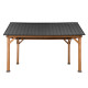 Cenador de jardín Rebra 404x465cm de madera maciza y acero antracita - Sunjoy