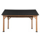 Cenador de jardín Todi 335x399cm de madera maciza y acero antracita - Sunjoy