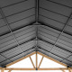 Cenador de jardín Todi 335x399cm de madera maciza y acero antracita - Sunjoy