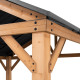 Cenador de jardín Todi 335x399cm de madera maciza y acero antracita - Sunjoy