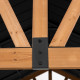 Cenador de jardín Todi 335x399cm de madera maciza y acero antracita - Sunjoy