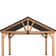 Cenador de jardín Todi 335x399cm de madera maciza y acero antracita - Sunjoy