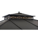 Cenador de jardín Torre 324x385cm en aluminio y acero con recubrimiento en polvo negro - Sunjoy
