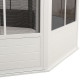 Cenador de jardín Birkett 366x488cm en aluminio blanco y acero marrón - Sunjoy