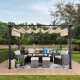 Pérgola Giona 277x363cm de acero termolacado negro - Sunjoy
