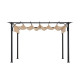 Pérgola Giona 277x363cm de acero termolacado negro - Sunjoy