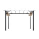 Pérgola Giona 277x363cm de acero termolacado negro - Sunjoy