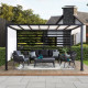 Pérgola Oeta 304x372cm de acero termolacado negro - Sunjoy