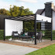 Pérgola Oeta 304x372cm de acero termolacado negro - Sunjoy
