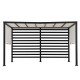 Pérgola Oeta 304x372cm de acero termolacado negro - Sunjoy