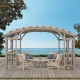 Pérgola Dajti 427x305cm de madera maciza con cubierta - Sunjoy