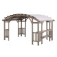 Pérgola Dajti 427x305cm de madera maciza con cubierta - Sunjoy