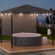 Cenador de jardín Kabru 220x280cm en acero antracita y mosquitera - Sunjoy