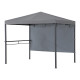 Cenador de jardín Kabru 220x280cm en acero antracita y mosquitera - Sunjoy
