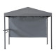 Cenador de jardín Kabru 220x280cm en acero antracita y mosquitera - Sunjoy