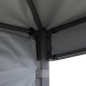 Cenador de jardín Kabru 220x280cm en acero antracita y mosquitera - Sunjoy