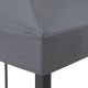 Cenador de jardín Kabru 220x280cm en acero antracita y mosquitera - Sunjoy