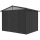 Caseta de jardín Kosto de acero galvanizado, doble pendiente 5,8m² + kit de anclaje - X-Métal