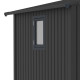 Caseta de jardín Kosto de acero galvanizado, doble pendiente 5,8m² + kit de anclaje - X-Métal