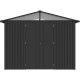 Caseta de jardín Kosto de acero galvanizado, doble pendiente 5,8m² + kit de anclaje - X-Métal