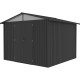 Caseta de jardín Kosto de acero galvanizado, doble pendiente 7,6m² + kit de anclaje - X-Métal