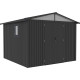 Caseta de jardín Kosto de acero galvanizado, doble pendiente 7,6m² + kit de anclaje - X-Métal