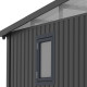 Caseta de jardín de acero galvanizado, con techo inclinado 5,7m² + kit de anclaje Kosto - X-Metal