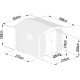 Caseta de jardín Kosto de acero galvanizado, doble pendiente 7,6m² + kit de anclaje - X-Métal