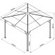 Pérgola 300x300cm de aluminio antracita y policarbonato - X-METAL