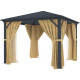 Pérgola 300x300cm de aluminio antracita y policarbonato - X-METAL