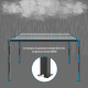 Pérgola bioclimática autoportante motorizada de aluminio negro grafito 3x3m - con mando a distancia - X-METAL