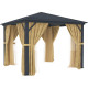 Cortinas para pérgola 360x360cm en aluminio antracita y policarbonato - X-METAL
