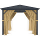Mosquiteras para pérgola 300x395cm en aluminio antracita y policarbonato - X-METAL