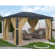 Pérgola 300x395cm en aluminio antracita y policarbonato - X-METAL