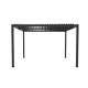 Pérgola bioclimática autoportante motorizada de aluminio negro grafito 3x3m - con mando a distancia - X-METAL