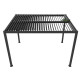 Pérgola bioclimática autoportante motorizada de aluminio negro grafito 3x3m - con mando a distancia - X-METAL