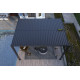 Pérgola bioclimática autoportante motorizada de aluminio negro grafito 3x3m - con mando a distancia - X-METAL