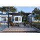 Pérgola bioclimática autoportante motorizada de aluminio negro grafito 3x3m - con mando a distancia - X-METAL