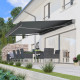 Toldo motorizado 450x300cm tejido poliéster antracita LEDY- X-METAL