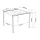 Pérgola autoportante con cubierta retráctil motorizada de aluminio negro grafito 3x3m - X-METAL