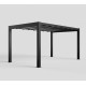 Pérgola autoportante con cubierta retráctil motorizada de aluminio negro grafito 3x4m - X-METAL