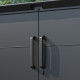 Caseta para 3 contenedores de basura de acero galvanizado Kosto con techo inclinado gris oscuro + kit de anclaje - X-Metal