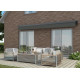 Toldo motorizado 350x250cm antracita tejido poliéster antracita DECO - X-METAL