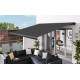 Toldo motorizado 500x300cm antracita tejido poliéster antracita LUXO - X-METAL