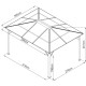 Pérgola 300x395cm en aluminio antracita y policarbonato - X-METAL