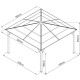 Pérgola 360x360cm en aluminio antracita y policarbonato - X-METAL